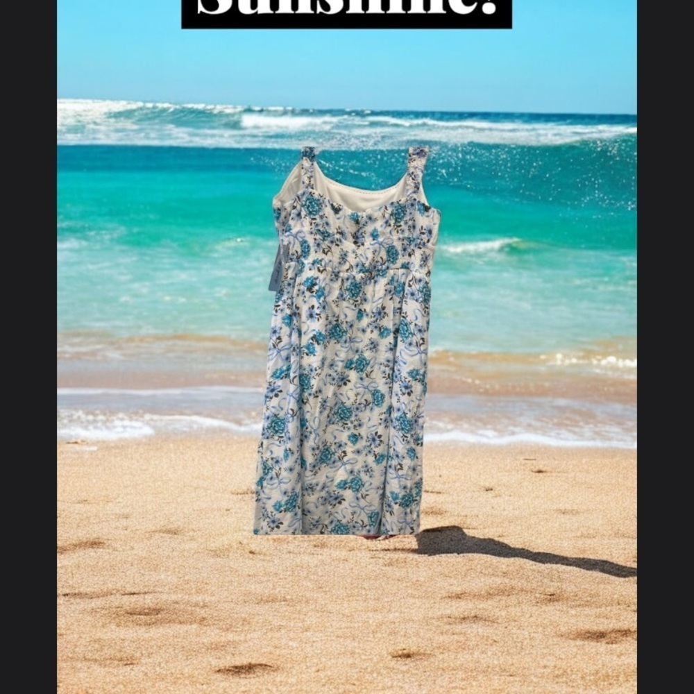 Derek Heart Blue and‎ White Floral Dress - Picture 2 of 7